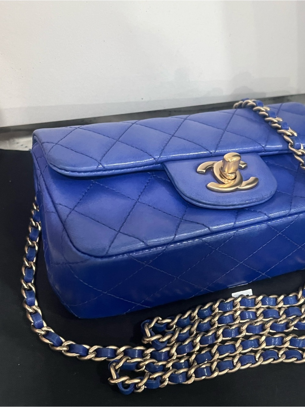 💙💙Chanel Quilted Lambskin Extra Mini Rectangular Flap Bag - Picture 6 of 12